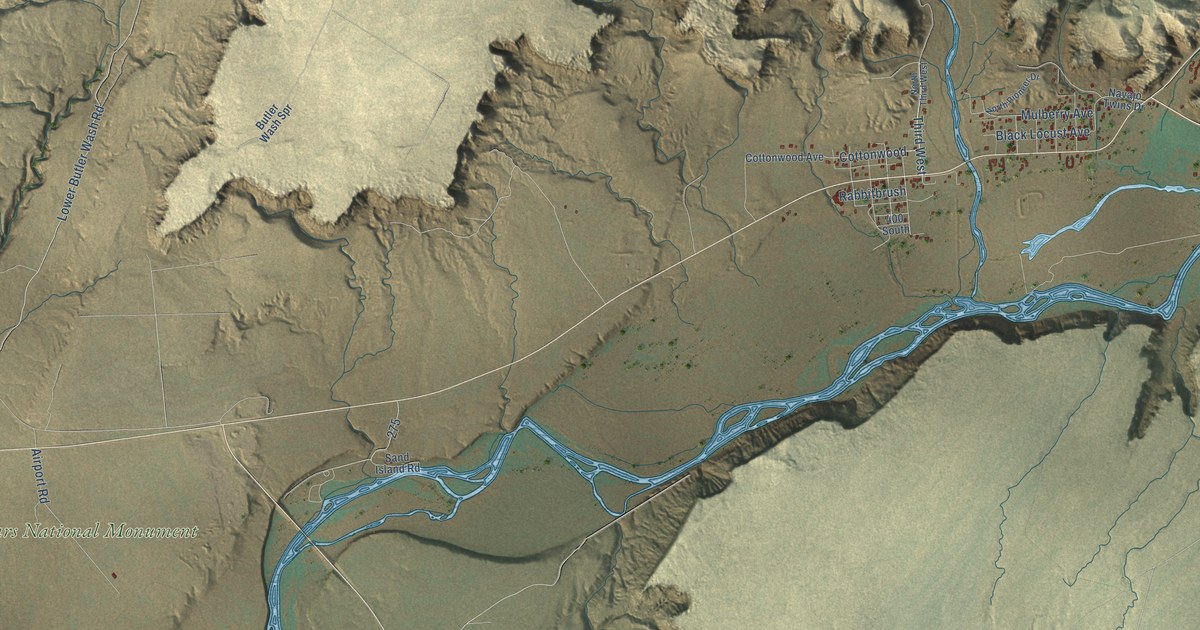 Map of Bluff, Utah in 2026