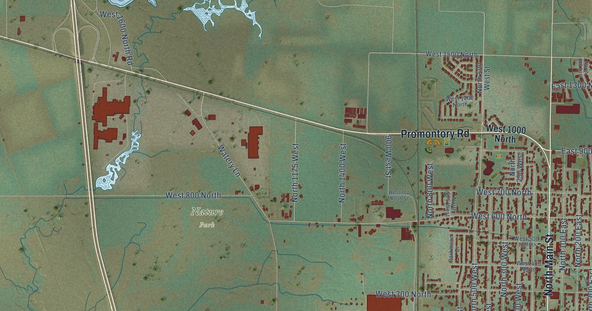 Map of Brigham City, Utah in 2026
