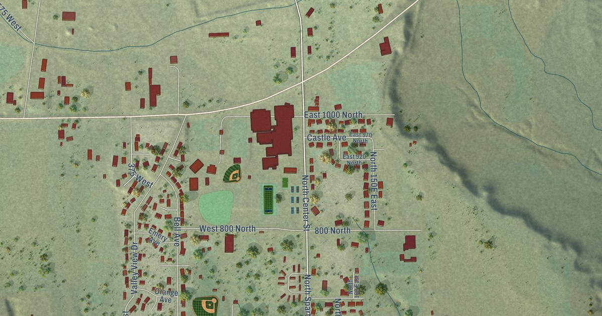 Map of Castle Dale, Utah in 2026