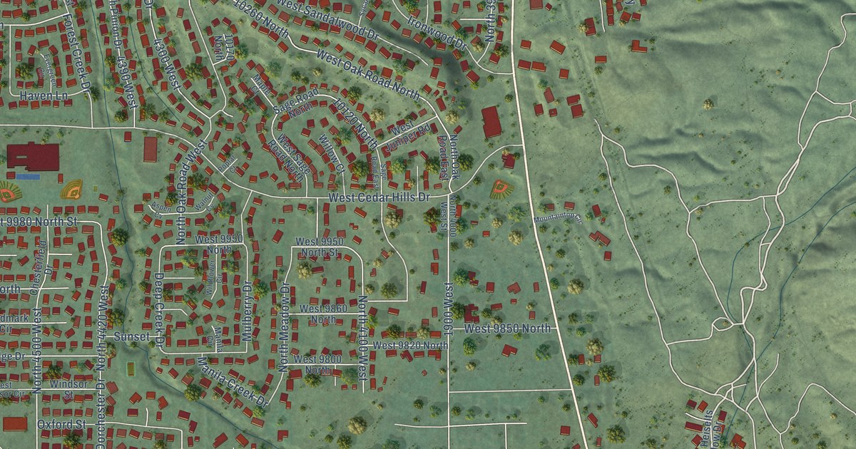 Map of Cedar Hills, Utah in 2026