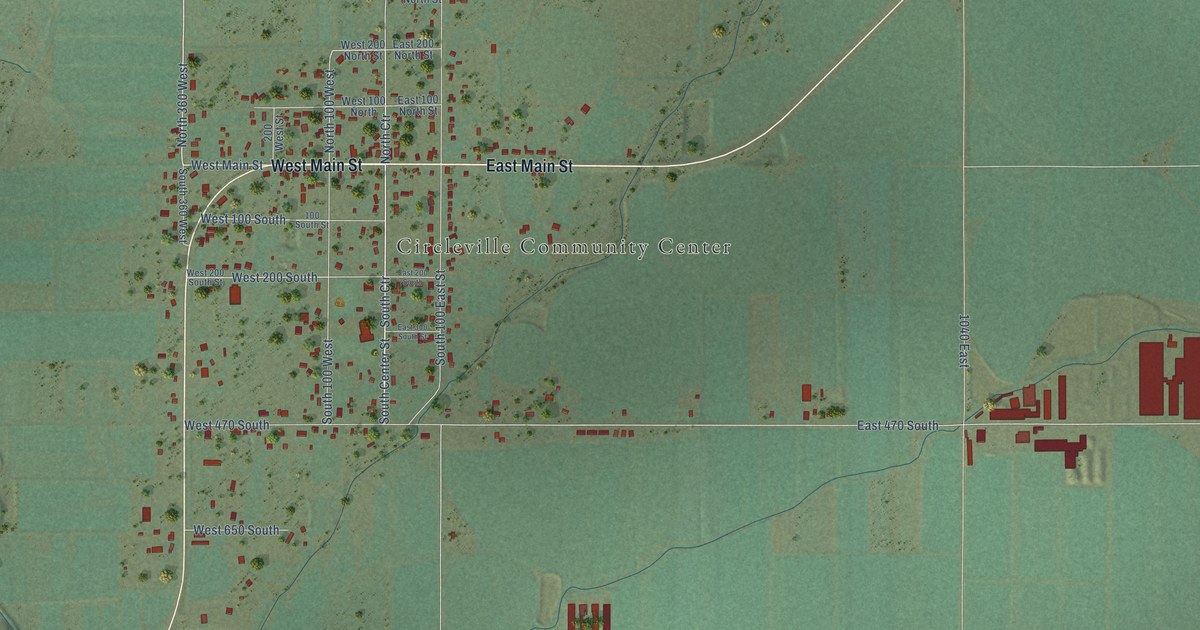 Map of Circleville, Utah in 2026
