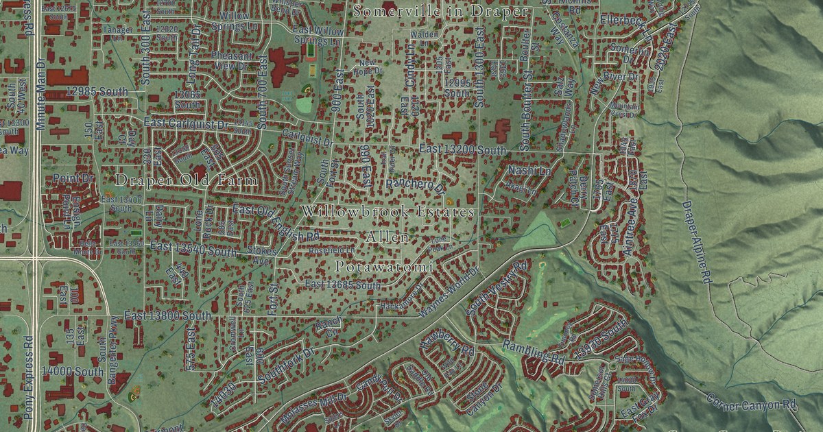 Map of Draper, Utah in 2026
