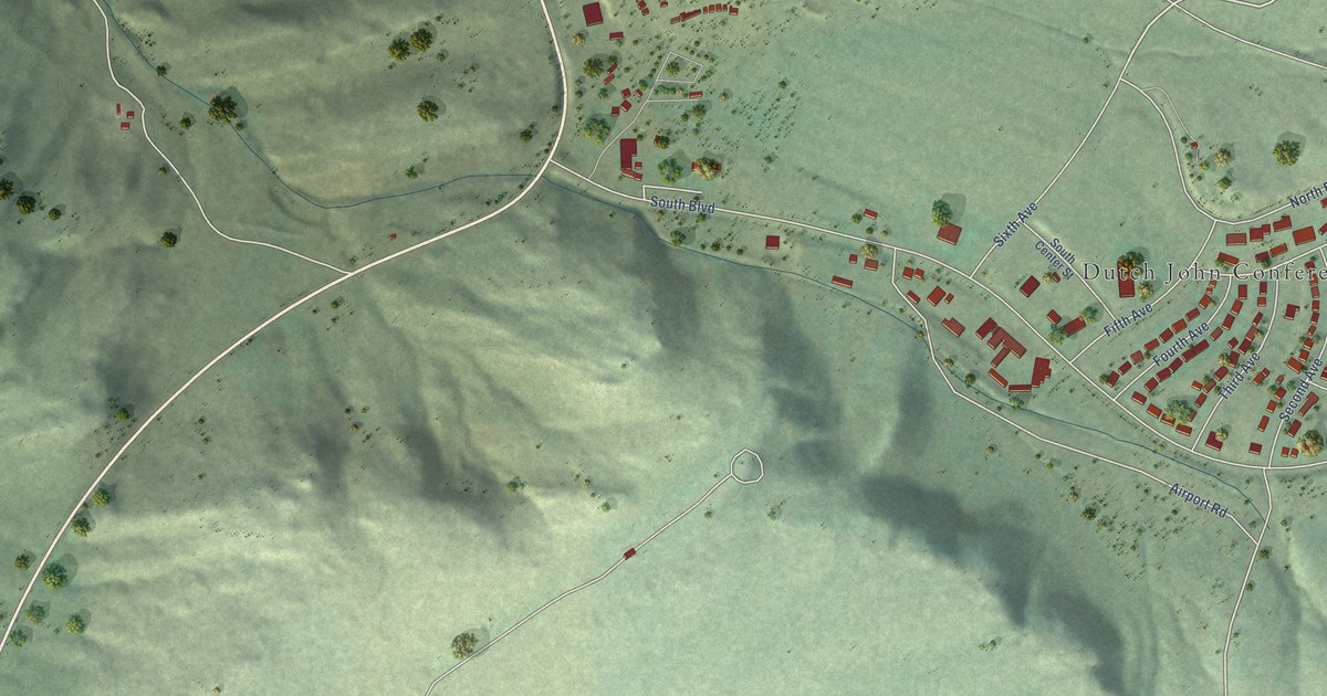 Map of Dutch John, Utah in 2026