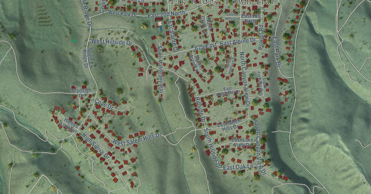 Map of Elk Ridge, Utah in 2026