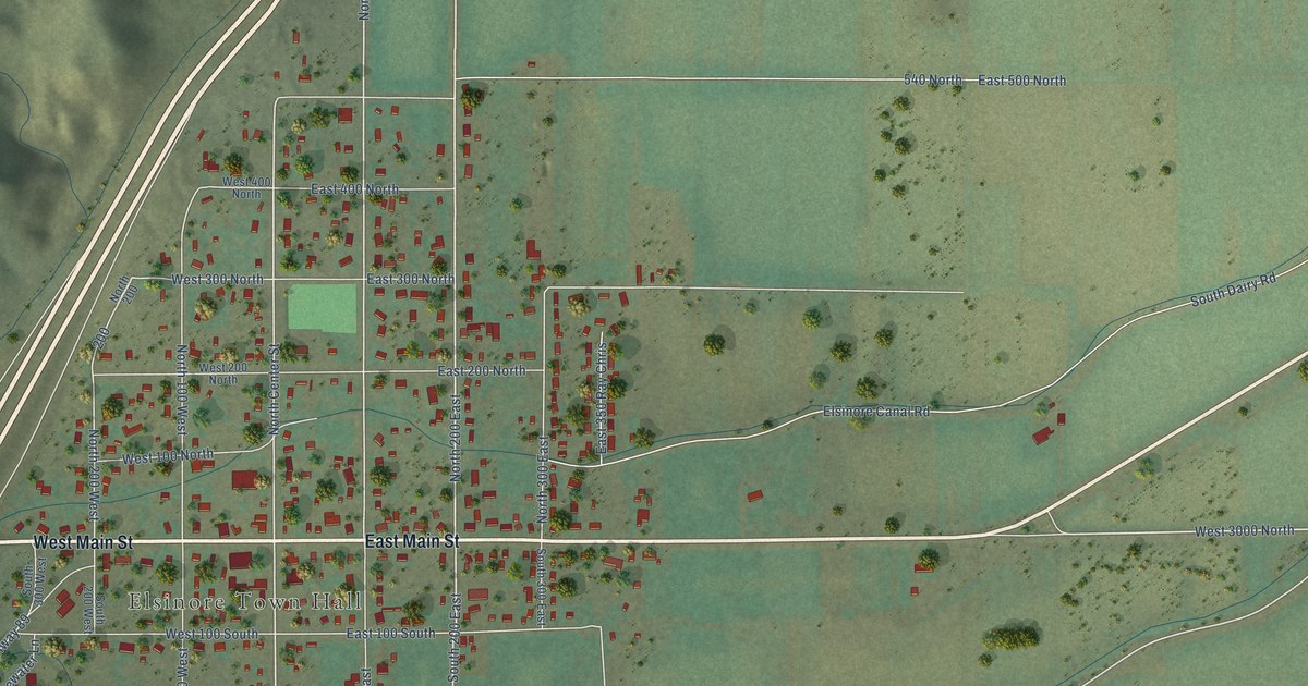 Map of Elsinore, Utah in 2026