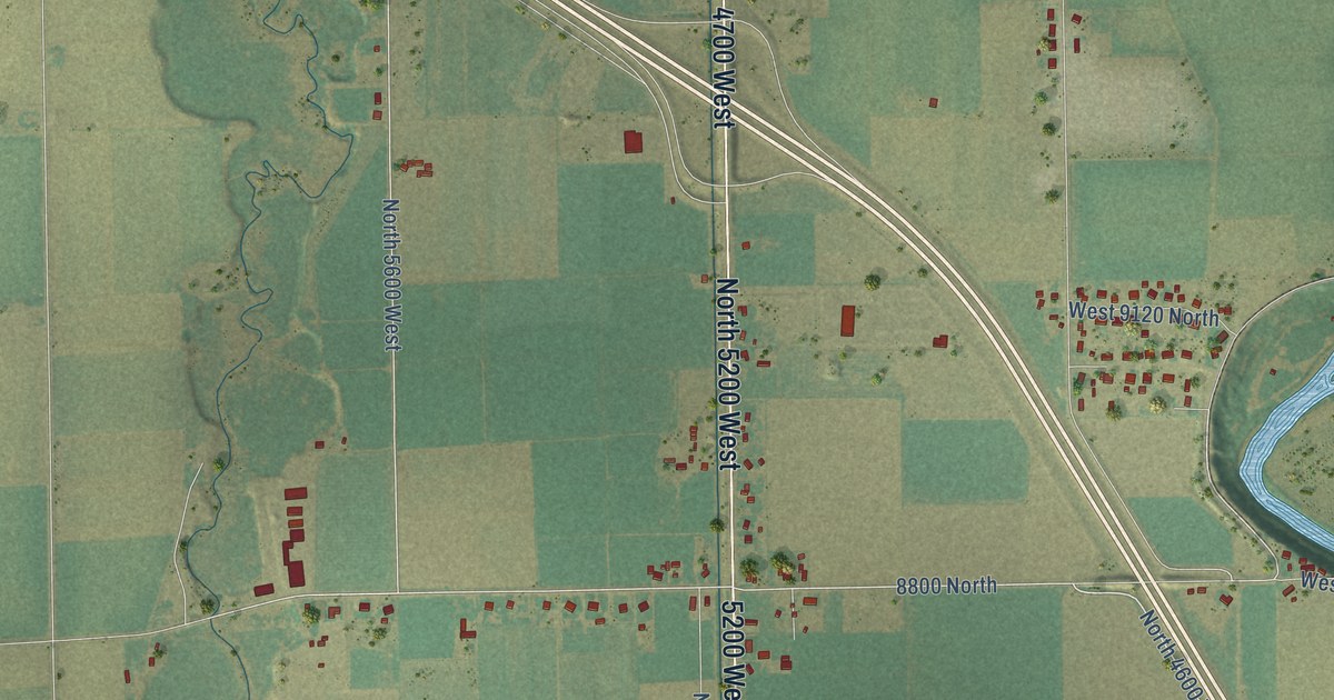 Map of Elwood, Utah in 2026