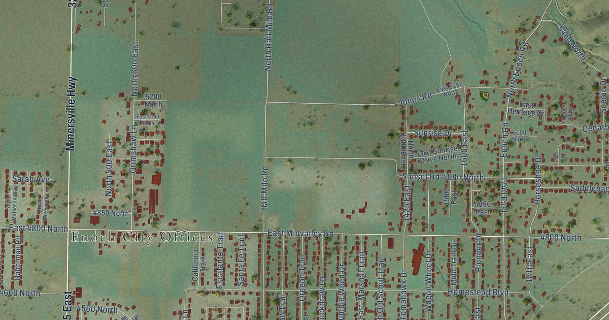 Map of Enoch, Utah in 2026