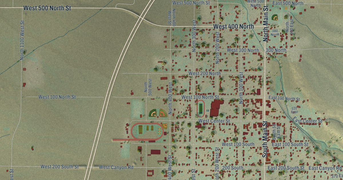 Map of Fillmore, Utah in 2026