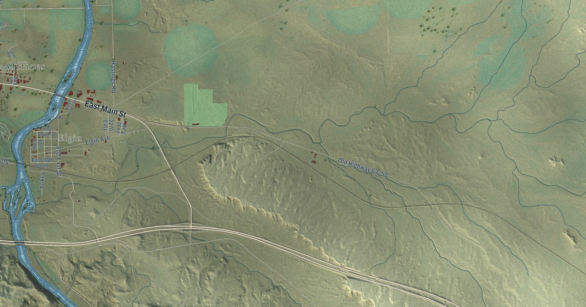 Map of Green River, Utah in 2026