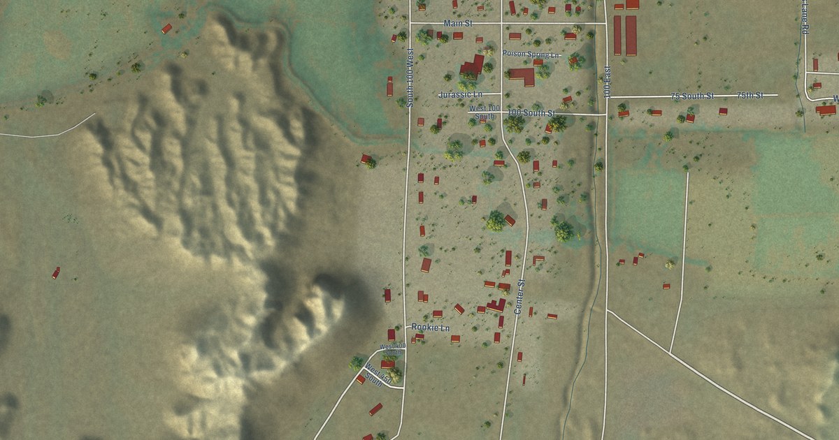 Map of Hanksville, Utah in 2026