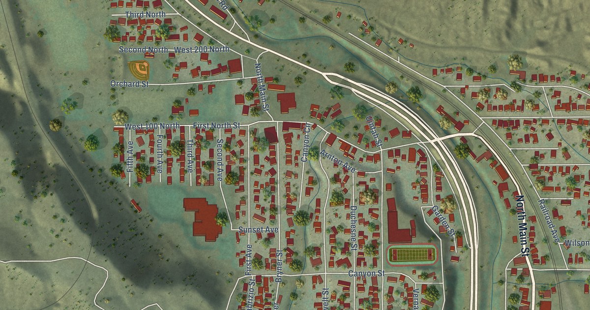 Map of Helper, Utah in 2026