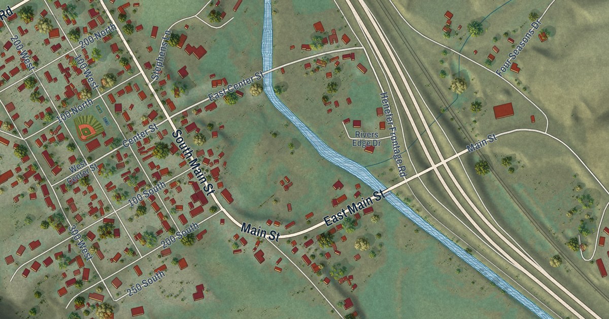 Map of Henefer, Utah in 2026