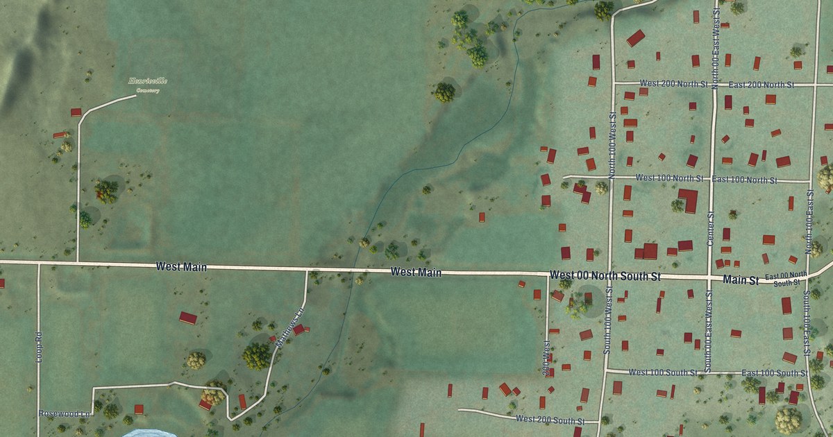 Map of Henrieville, Utah in 2026