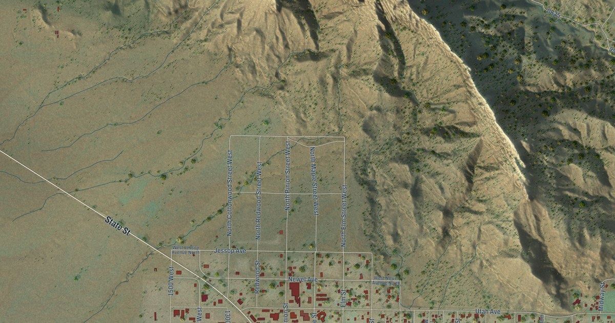 Map of Hildale, Utah in 2026