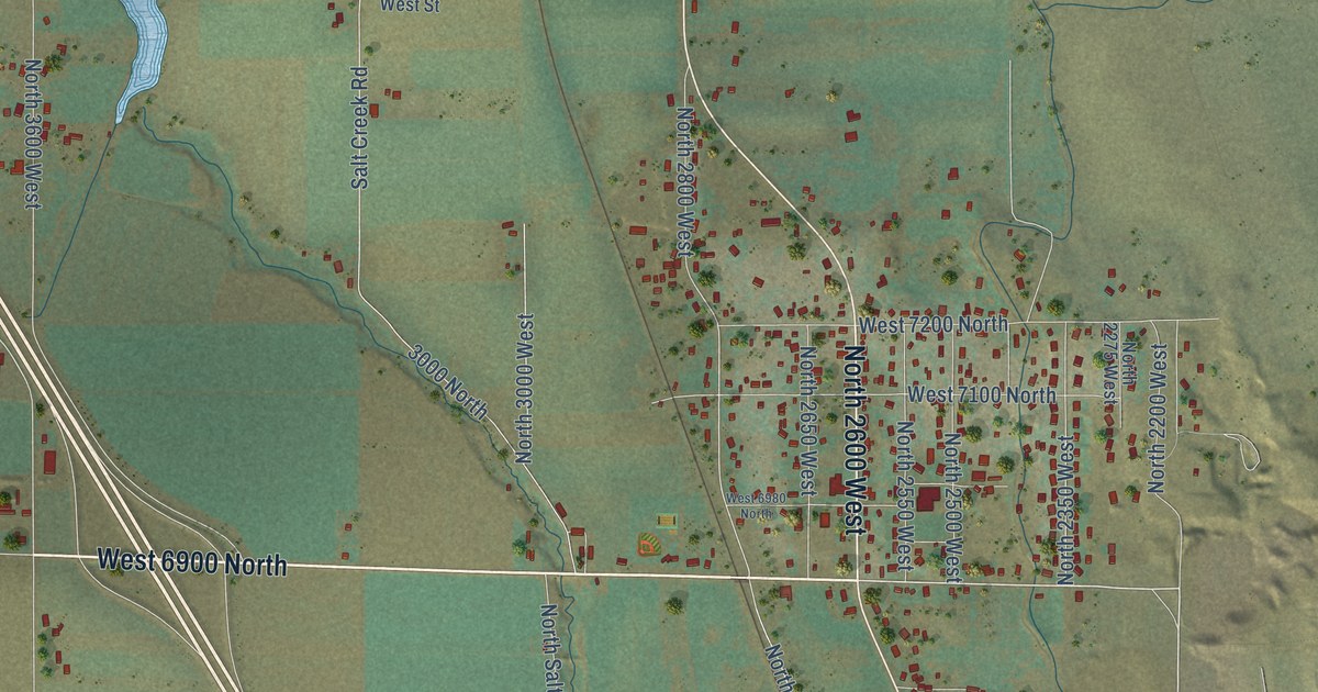 Map of Honeyville, Utah in 2026