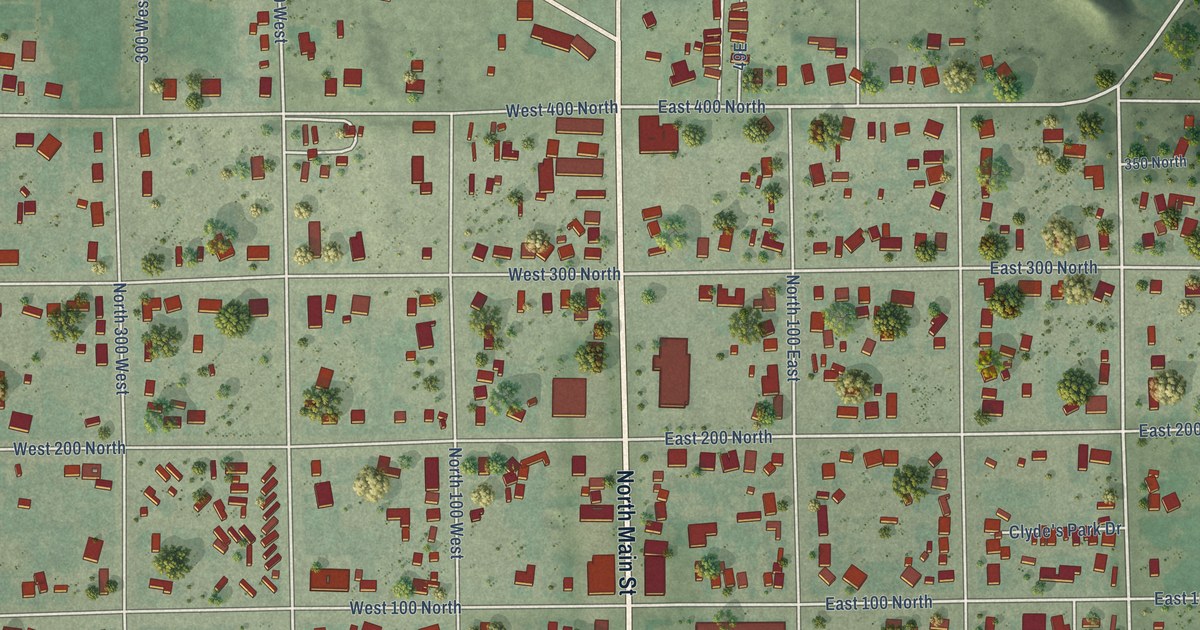 Map of Huntington, Utah in 2026