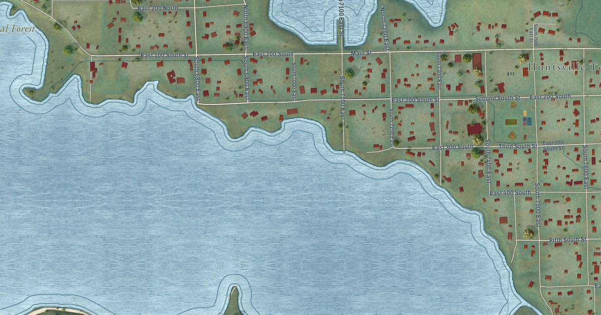 Map of Huntsville, Utah in 2026