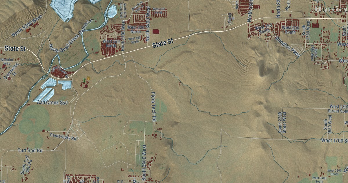 Map of Hurricane, Utah in 2026