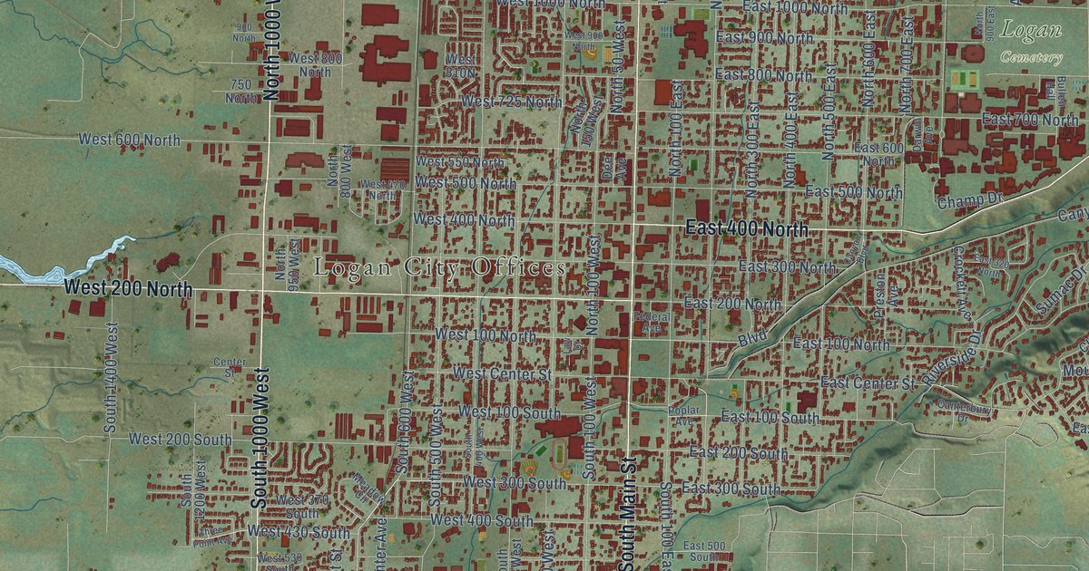 Map of Logan, Utah in 2026