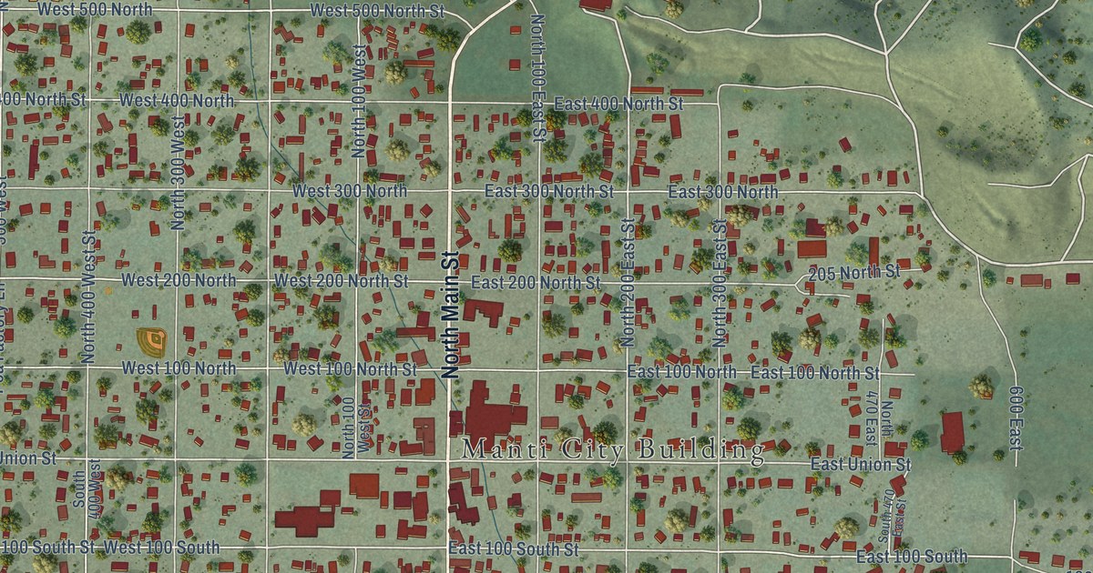 Map of Manti, Utah in 2026