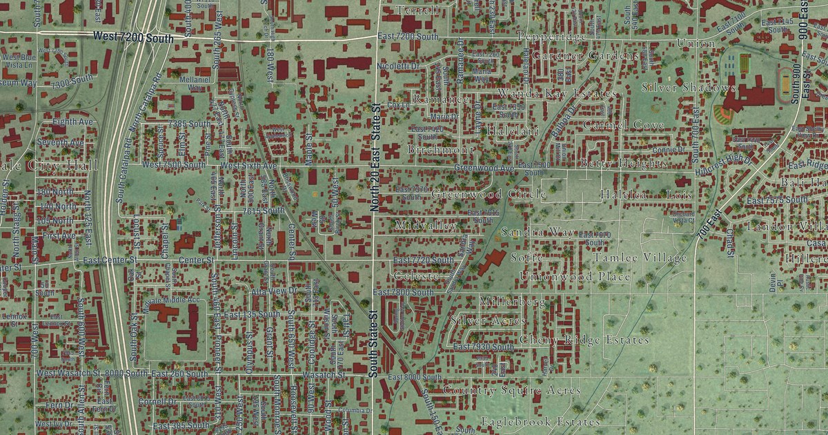 Map of Midvale, Utah in 2026