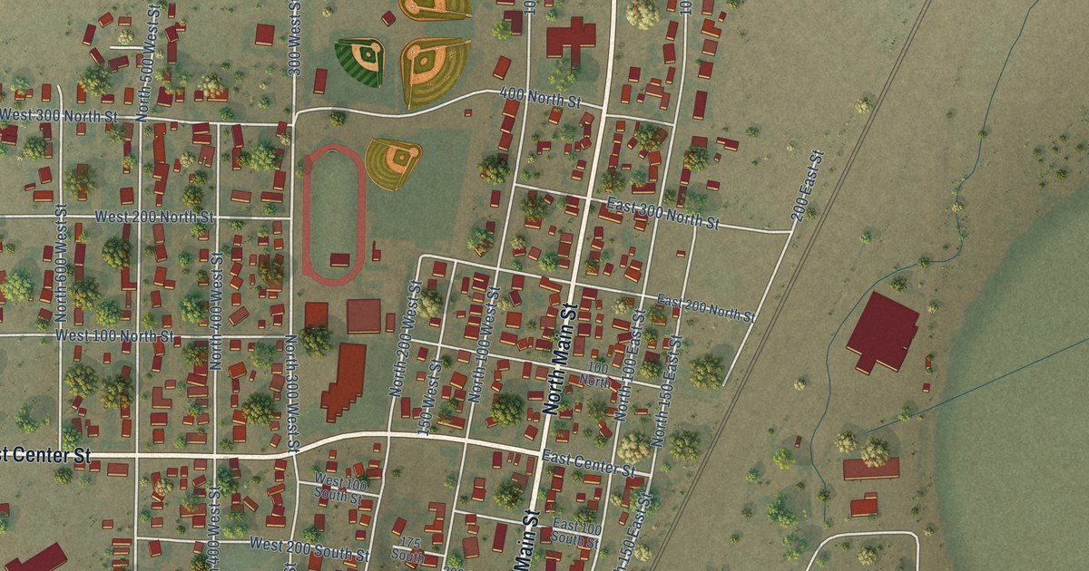 Map of Milford, Utah in 2026