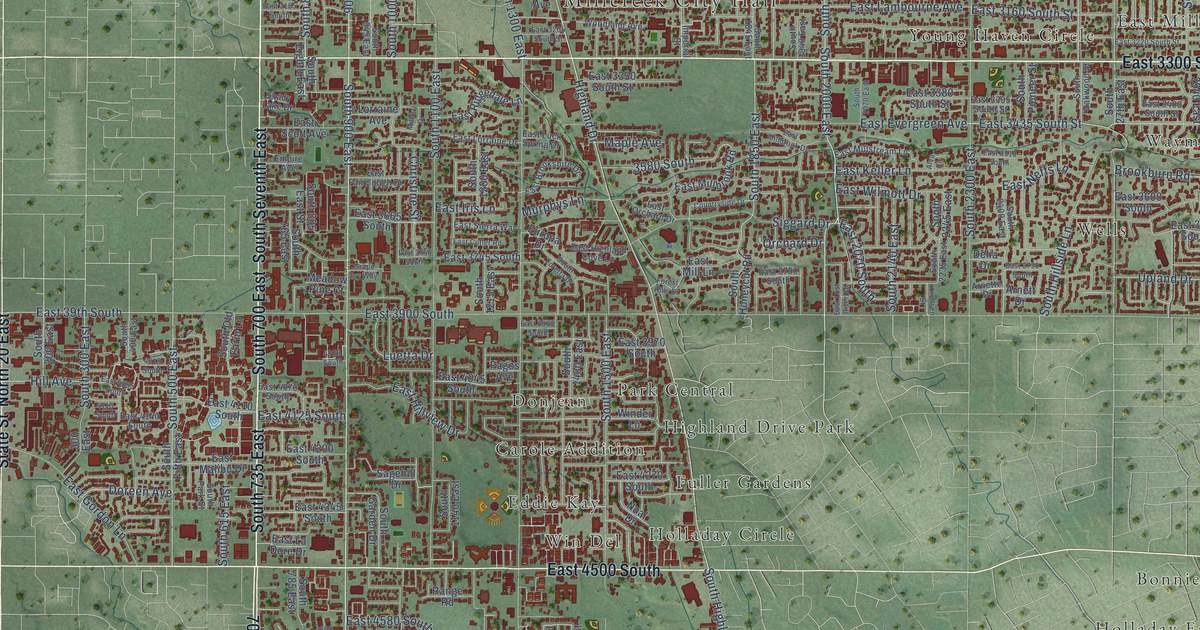Map of Millcreek, Utah in 2026