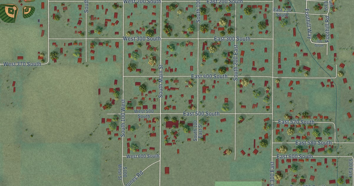 Map of Monroe, Utah in 2026