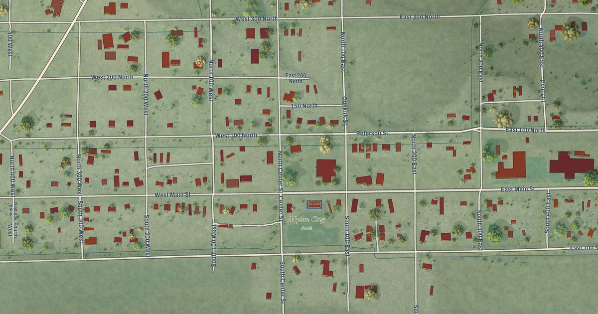 Map of Myton, Utah in 2026