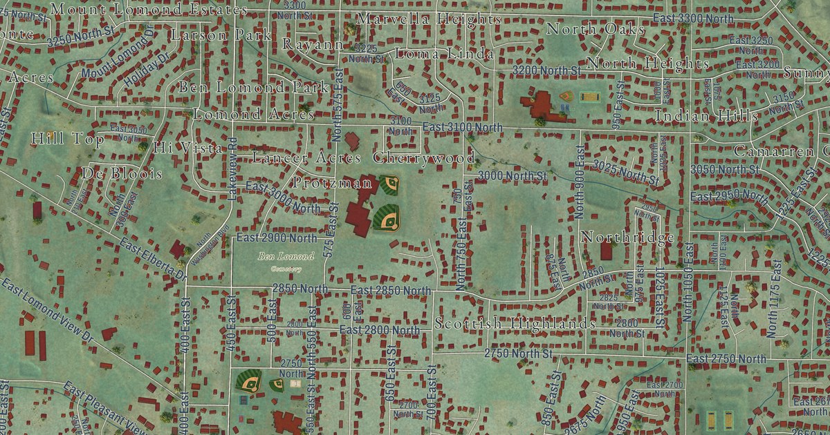 Map of North Ogden, Utah in 2026