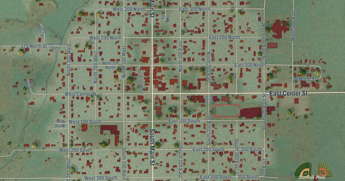 Map of Panguitch, Utah in 2026