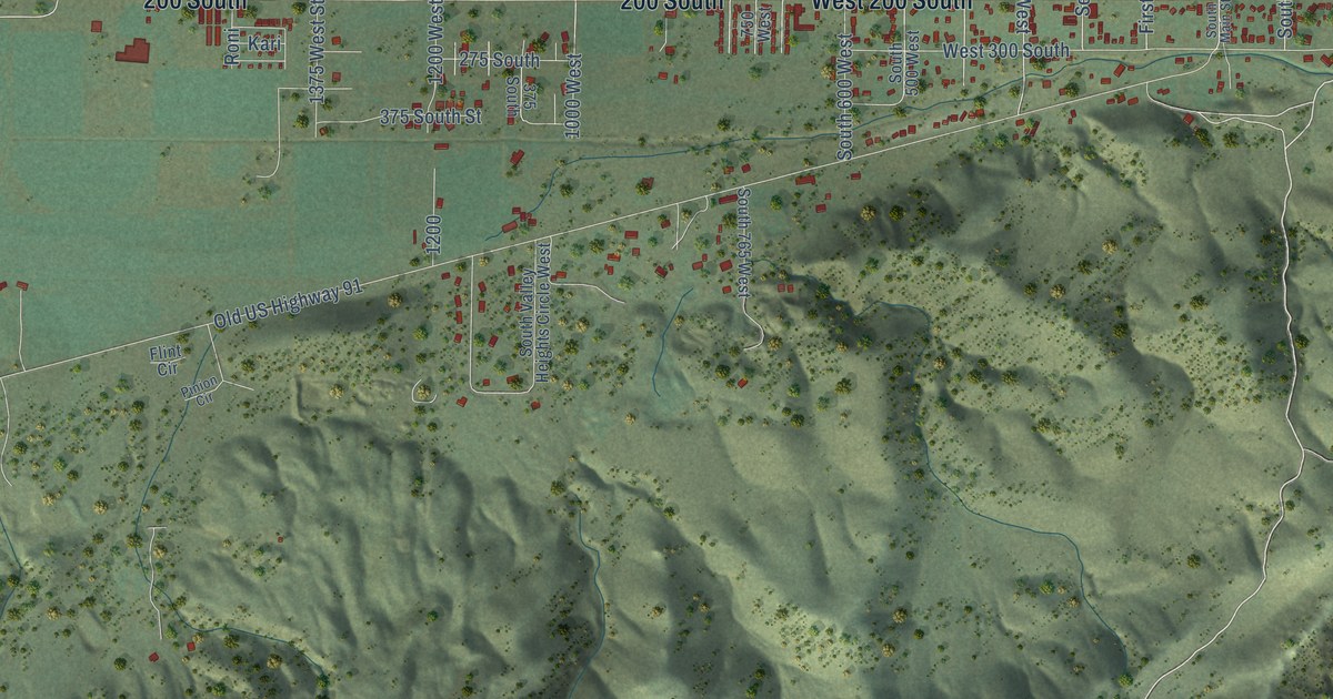 Map of Parowan, Utah in 2026