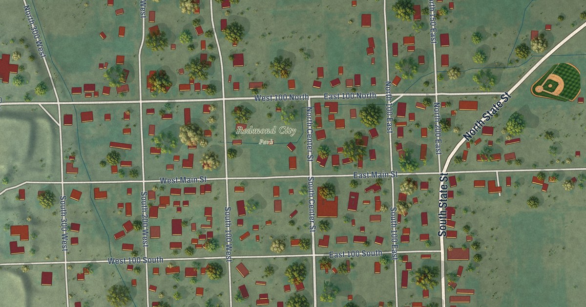 Map of Redmond, Utah in 2026