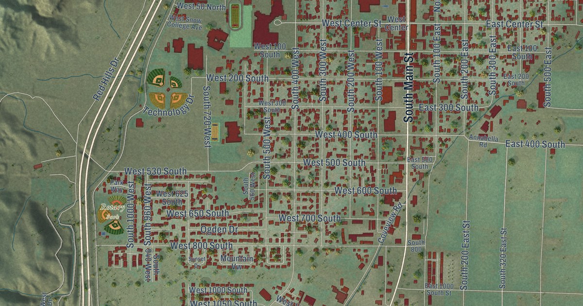 Map of Richfield, Utah in 2026