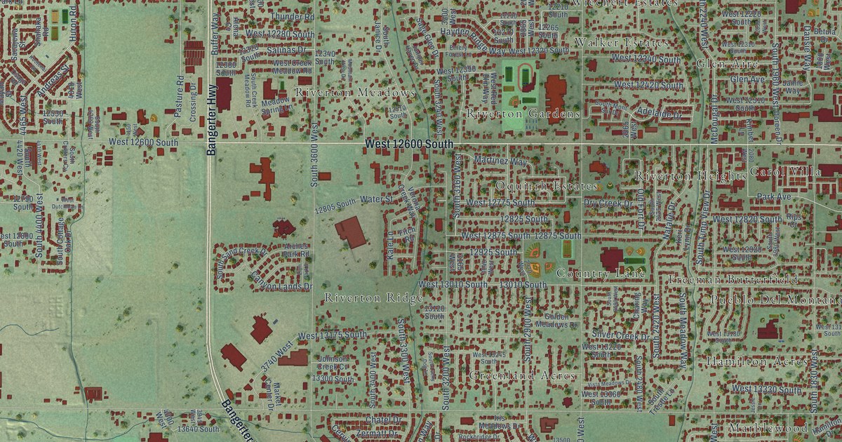 Map of Riverton, Utah in 2026