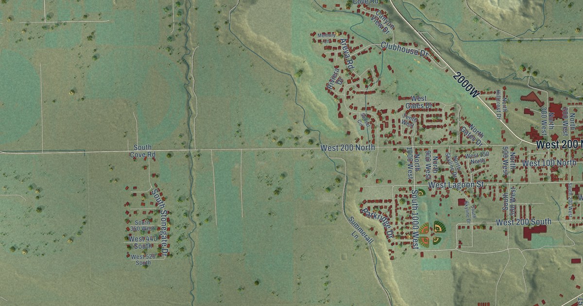 Map of Roosevelt, Utah in 2026