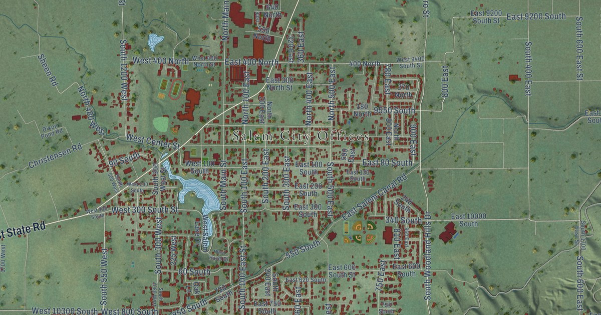 Map of Salem, Utah in 2026