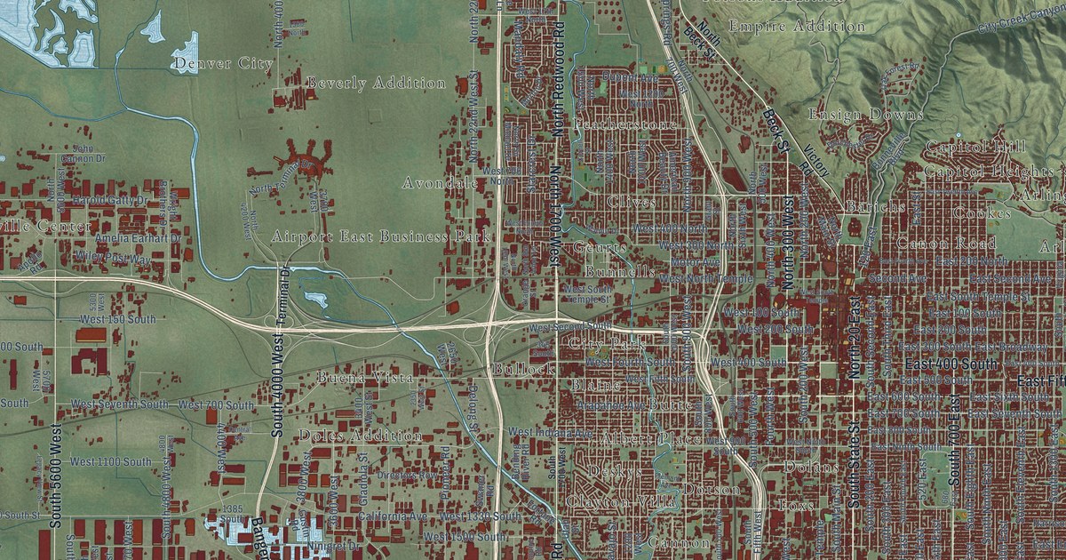 Map of Salt Lake City, Utah in 2026