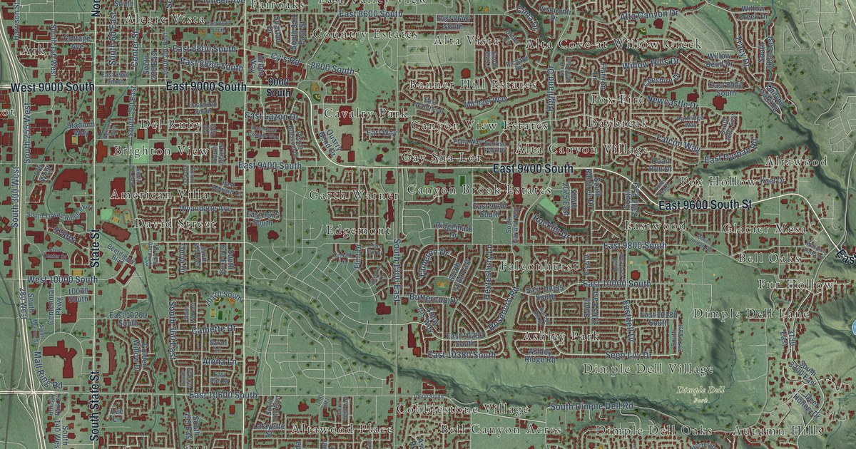 Map of Sandy, Utah in 2026