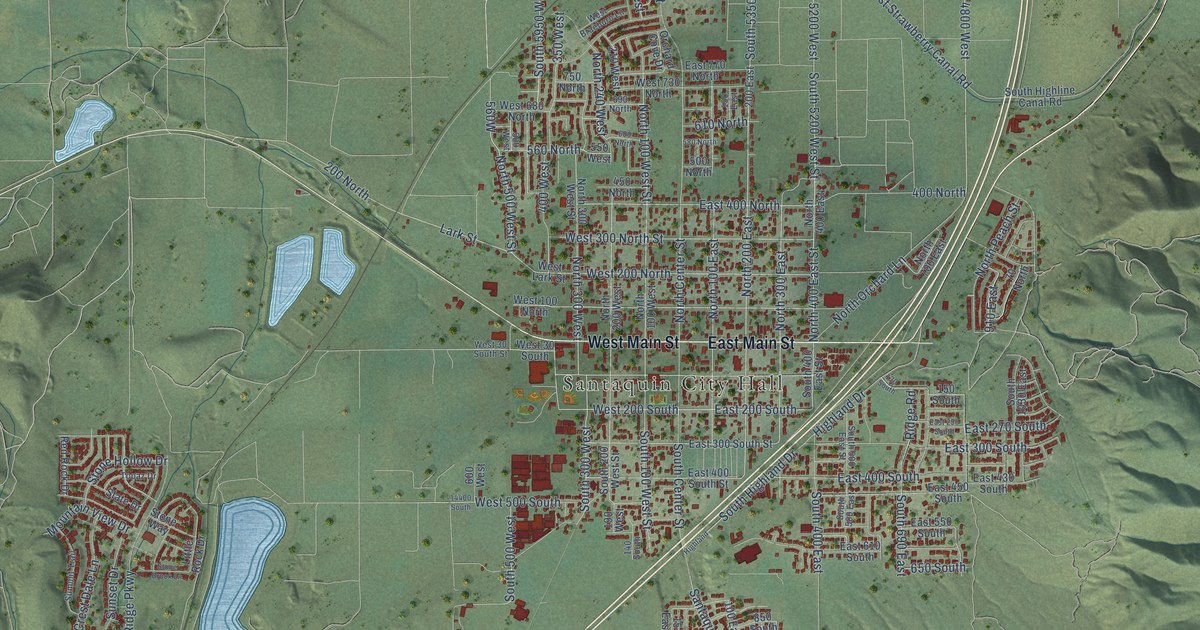 Map of Santaquin, Utah in 2026