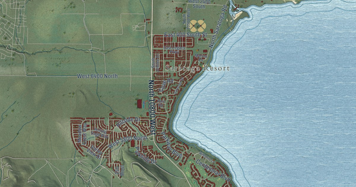 Map of Saratoga Springs, Utah in 2026