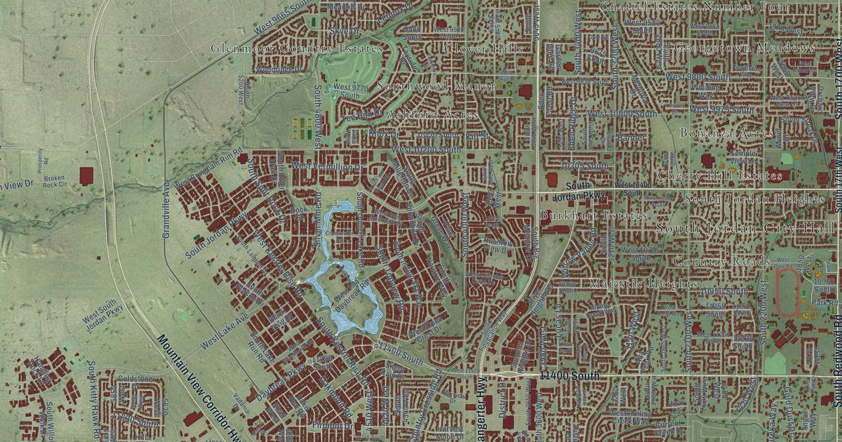 Map of South Jordan, Utah in 2026
