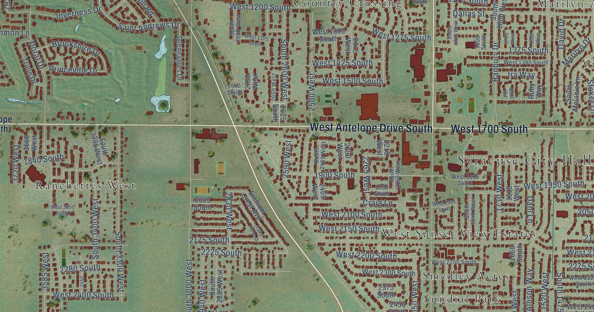 Map of Syracuse, Utah in 2026