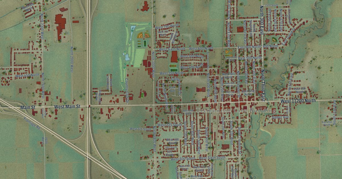 Map of Tremonton, Utah in 2026