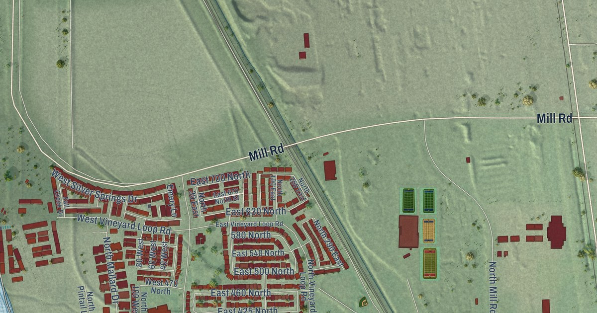 Map of Vineyard, Utah in 2026