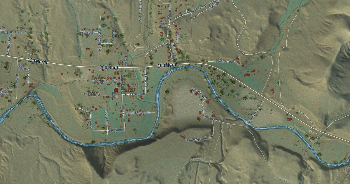 Map of Virgin, Utah in 2026