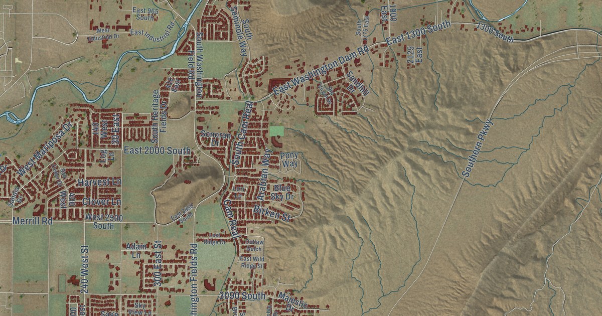 Map of Washington, Utah in 2026