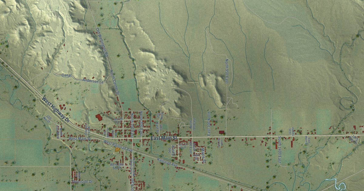 Map of Wellington, Utah in 2026