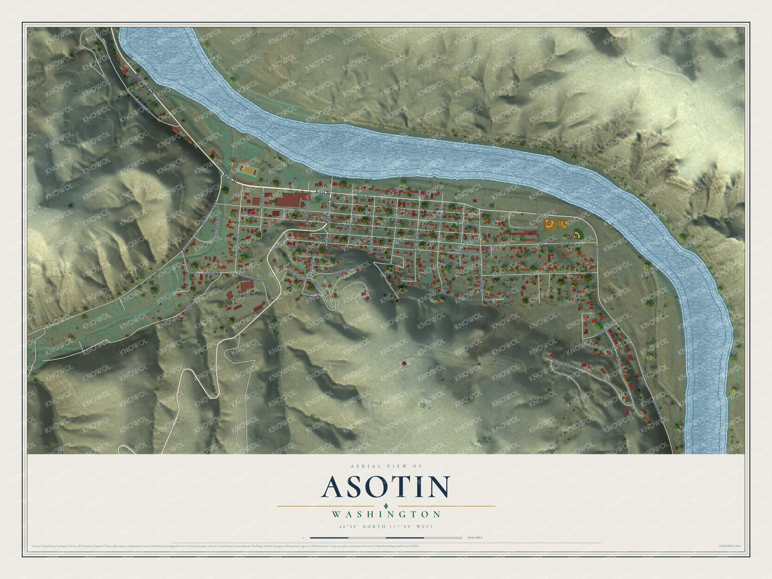Watermarked full-map preview of Asotin, Washington