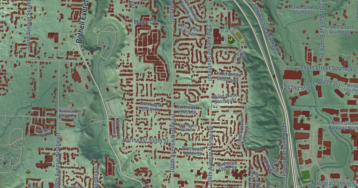 Map of Bothell, Washington in 2026